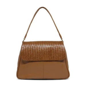 Bolsa de couro legitimo,feminina caramelo. Murb Leugim MB001